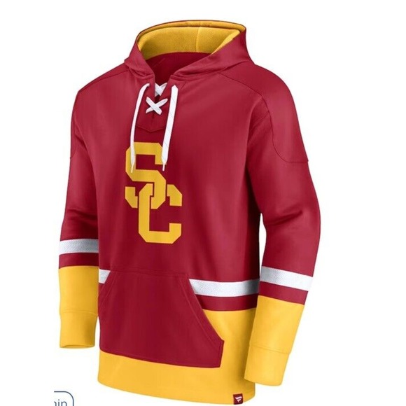 New Men's Fanatics Branded Cardinal USC Trojans First Battle Pullover Hoodie- 2X - Picture 1 of 10